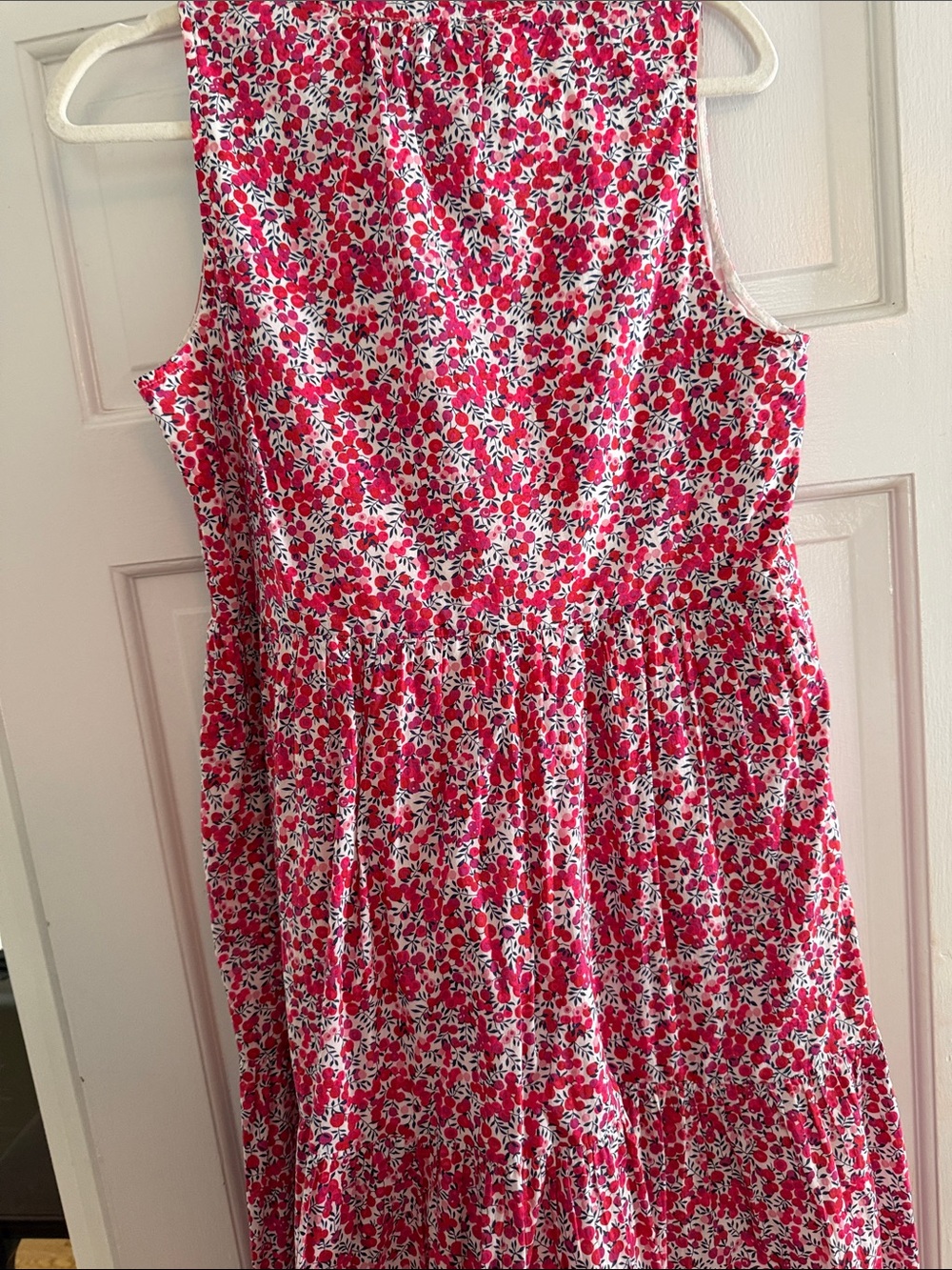 J. Crew x Liberty of London Pink and White Floral Sleeveless Midi Dress - Picture 4 of 7